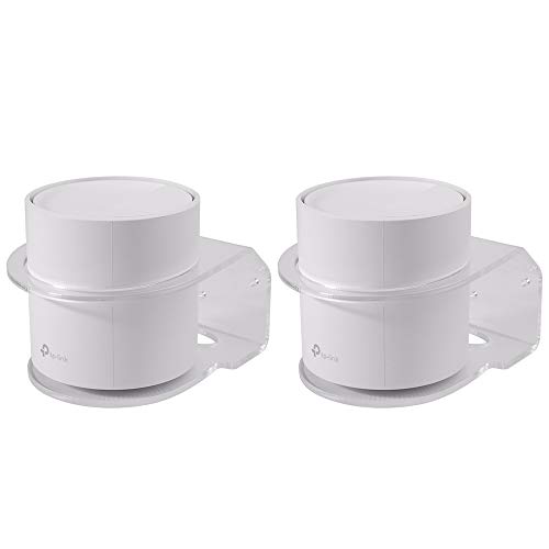 BECEMURU 壁掛けホルダー TP-Link Deco X55/X20/X25/X50/XE75/X60/X68/W3600 用 壁掛けマウント メッシュWi-Fi LAN ルーター スタンド シンプル アクリル素材 透明 (1個セット)