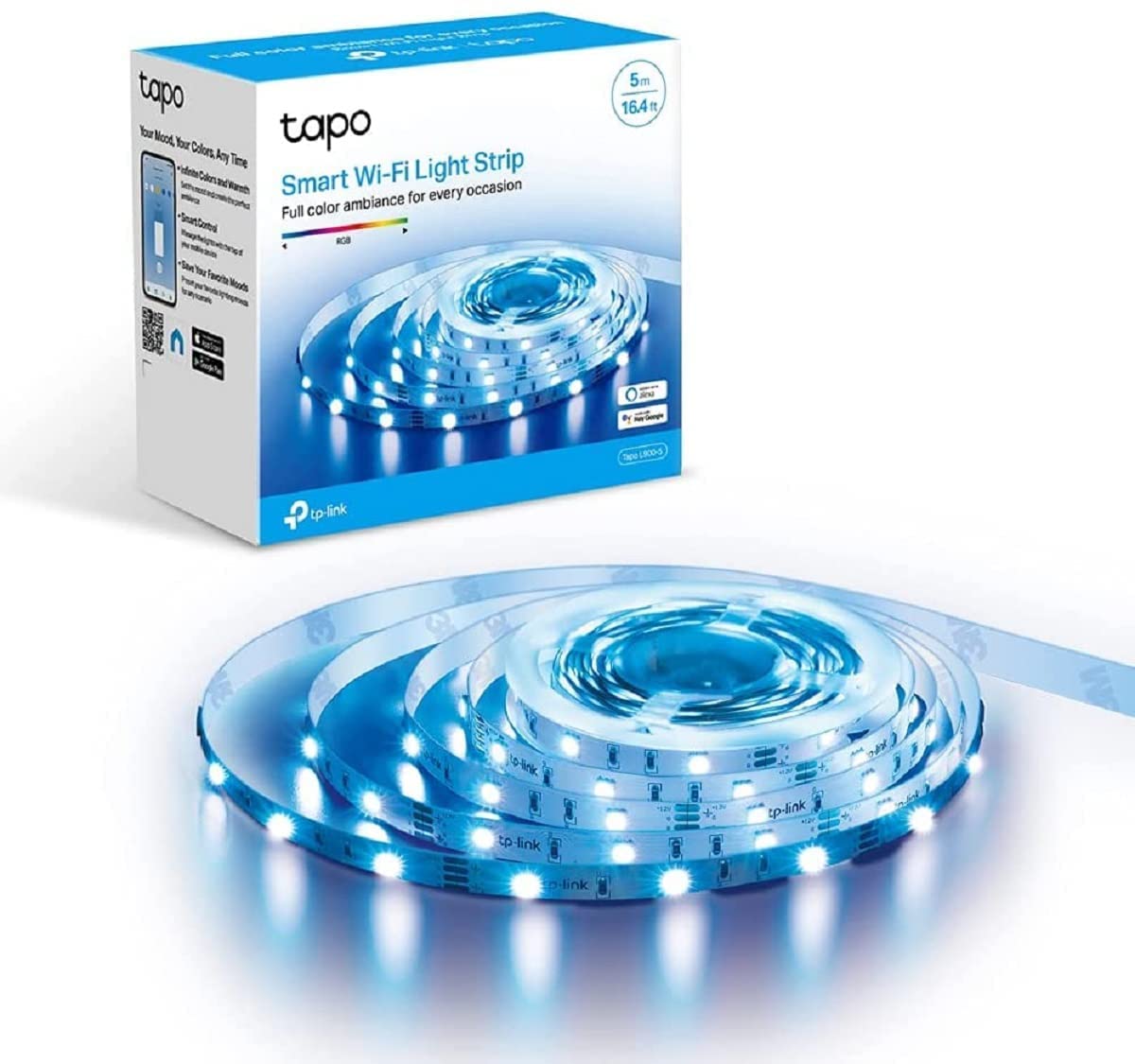 【Works with Alexa認定】TP-Link LED テープライト クリスマス スマートWi-Fiテープライト マルチカラー ハロウィン 5m 切断可能 Google Home かんたん設定 アプリ対応 無線LAN Tapo L900-5